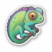Sticker Illustration du caméléon de dessin (Devant)