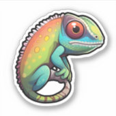 Sticker Illustration du caméléon de dessin (Devant)