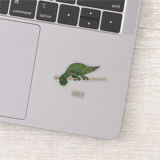 Sticker Illustration du caméléon de Jackson (Détail)