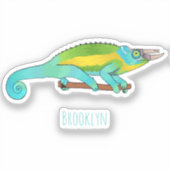 Sticker Illustration du caméléon de Jackson (Recto)