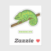 Sticker Illustration du caméléon de la parson (Feuille)