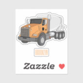 Sticker Illustration du camion de mélange de béton (Feuille)