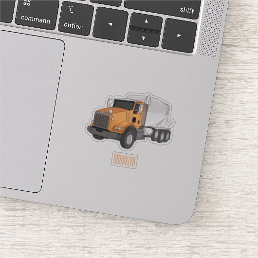 Sticker Illustration du camion de mélange de béton (Détail)