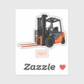 Sticker Illustration du chariot élévateur (Feuille)