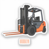 Sticker Illustration du chariot élévateur (Recto)