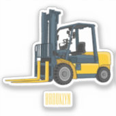 Sticker Illustration du chariot élévateur (Recto)