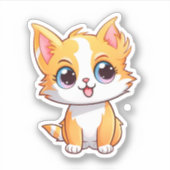 Sticker Illustration du chat de dessin (Devant)