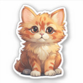 Sticker Illustration du chat de dessin (Devant)