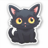 Sticker Illustration du chat de dessin (Devant)