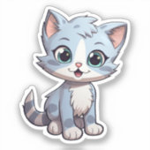 Sticker Illustration du chat de dessin (Recto)