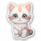 Sticker Illustration du chat de dessin (Devant)