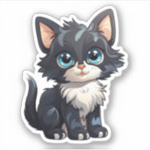 Sticker Illustration du chat de dessin (Devant)