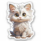 Sticker Illustration du chat de dessin (Recto)