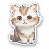 Sticker Illustration du chat de dessin (Devant)
