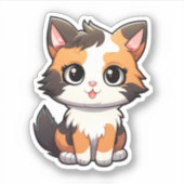 Sticker Illustration du chat de dessin (Devant)