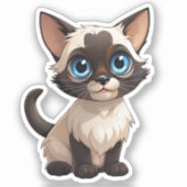 Sticker Illustration du chat de dessin (Recto)