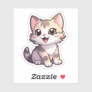Sticker Illustration du chat de dessin