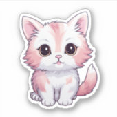 Sticker Illustration du chat de dessin (Devant)