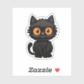 Sticker Illustration du chat de dessin (Feuille)