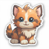 Sticker Illustration du chat de dessin (Devant)