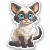Sticker Illustration du chat de dessin (Recto)
