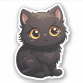 Sticker Illustration du chat de dessin (Devant)