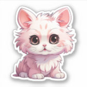 Sticker Illustration du chat de dessin (Devant)