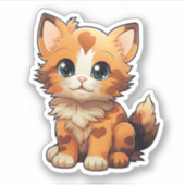 Sticker Illustration du chat de dessin (Devant)