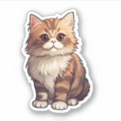 Sticker Illustration du chat de dessin (Devant)
