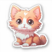 Sticker Illustration du chat de dessin (Devant)