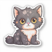 Sticker Illustration du chat de dessin (Devant)