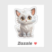 Sticker Illustration du chat de dessin (Feuille)