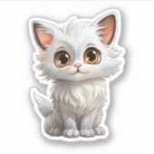 Sticker Illustration du chat de dessin (Devant)