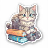 Sticker Illustration du chat de dessin (Devant)