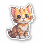 Sticker Illustration du chat de dessin (Devant)