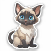 Sticker Illustration du chat de dessin (Recto)