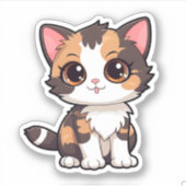 Sticker Illustration du chat de dessin (Devant)