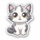 Sticker Illustration du chat de dessin (Devant)