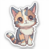 Sticker Illustration du chat de dessin (Recto)