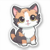 Sticker Illustration du chat de dessin (Devant)