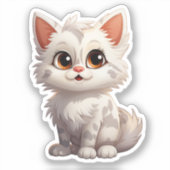 Sticker Illustration du chat de dessin (Recto)