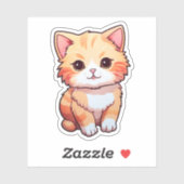 Sticker Illustration du chat de dessin (Feuille)