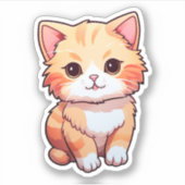 Sticker Illustration du chat de dessin (Devant)