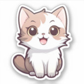 Sticker Illustration du chat de dessin (Devant)