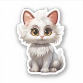 Sticker Illustration du chat de dessin (Devant)