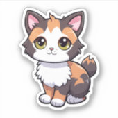 Sticker Illustration du chat de dessin (Devant)