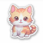 Sticker Illustration du chat de dessin (Devant)