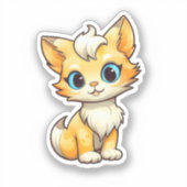 Sticker Illustration du chat de dessin (Recto)