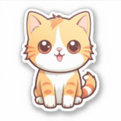 Sticker Illustration du chat de dessin (Devant)