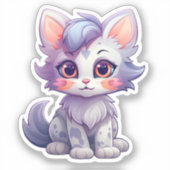 Sticker Illustration du chat de dessin (Recto)